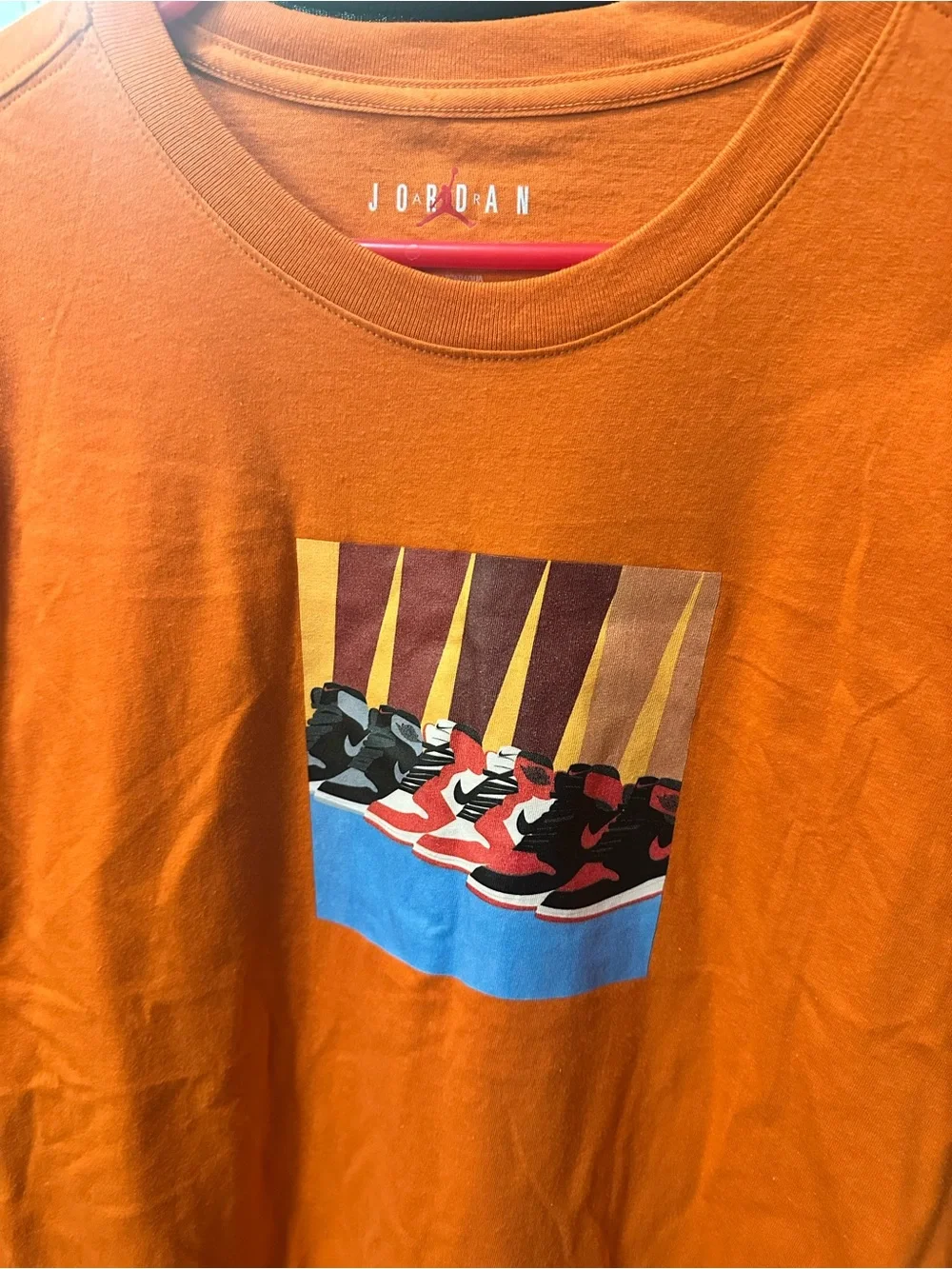 Air Jordan Nike Sneaker Graphic T-Shirt Orange
